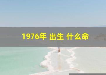 1976年 出生 什么命